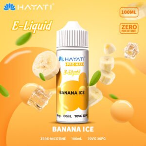 Hayati Pro Max 70/30 e-liquid bottle, Banana Ice