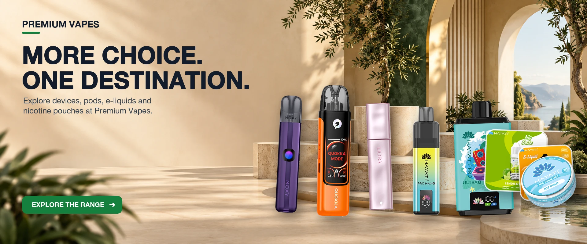 Premium Vapes Hayati product range